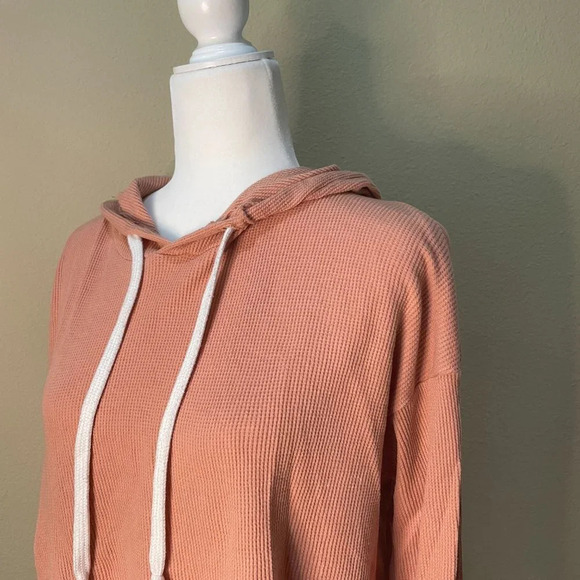 FOREVER 21 Waffle Knit Cropped Hoodie - small - Picture 4 of 4